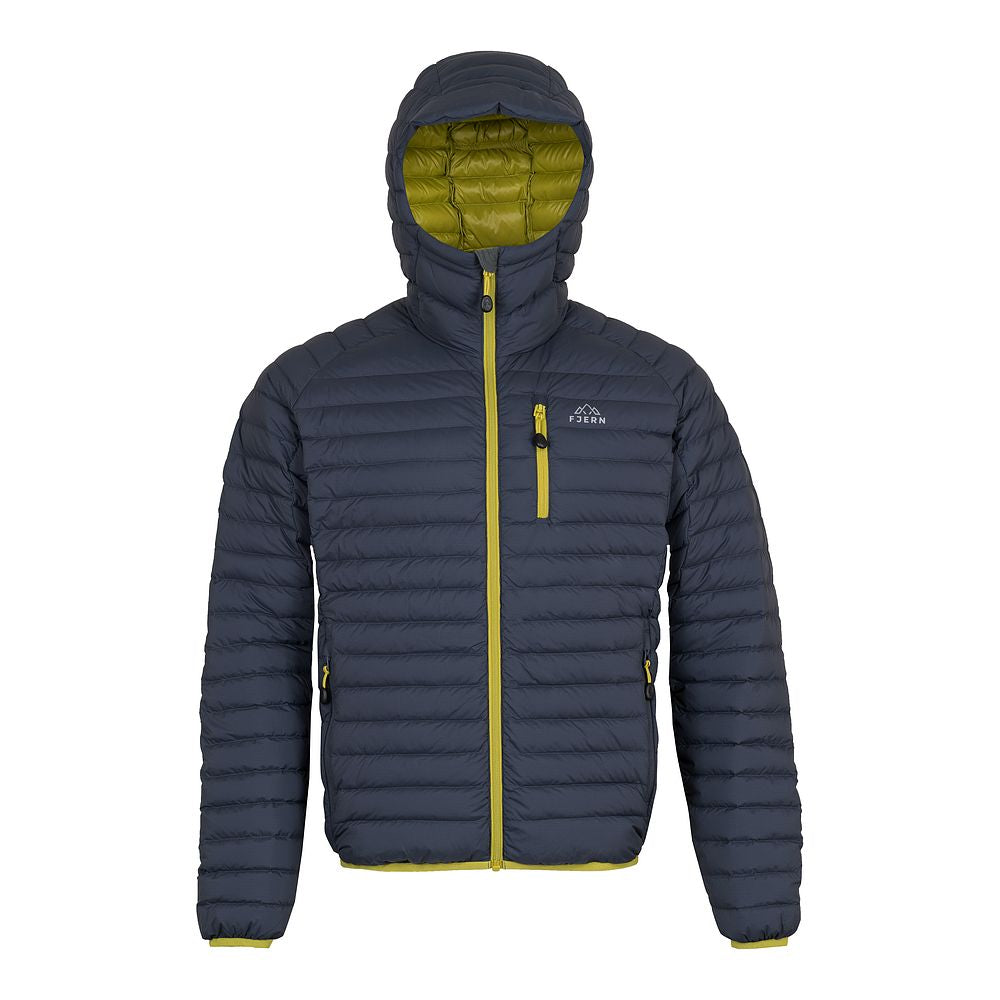 Fjern Mens Aktiv II Down Hooded Jacket (Storm Grey/Lime)