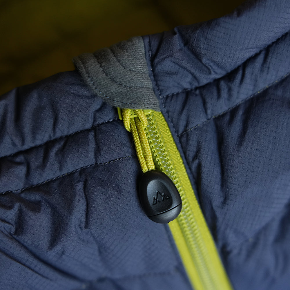 Fjern Mens Aktiv II Down Hooded Jacket (Storm Grey/Lime)