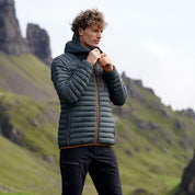Fjern Mens Aktiv II Down Hooded Jacket (Urban Chic/Mustard)