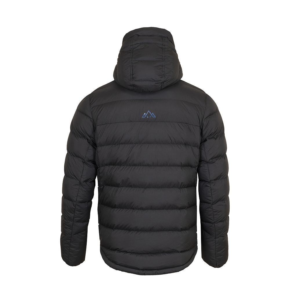 Fjern Mens Arktis III Down Hooded Jacket (Black/Poseidon)