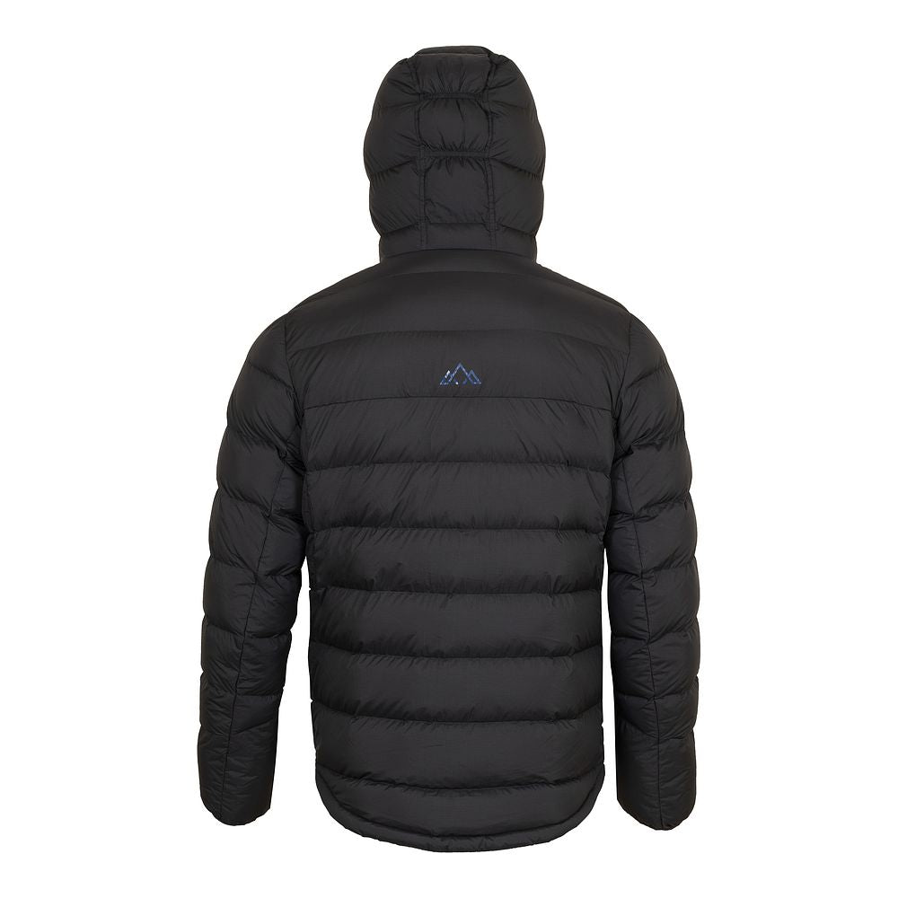 Fjern Mens Arktis III Down Hooded Jacket (Black/Poseidon)