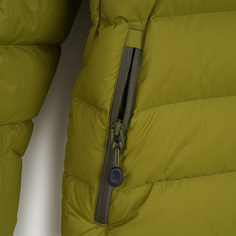 Mens Arktis III Down Hooded Jacket (Cardamom Seed/Winter Moss)