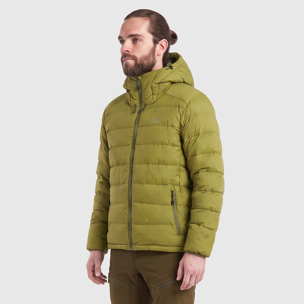 Mens Arktis III Down Hooded Jacket (Cardamom Seed/Winter Moss) ✦AI