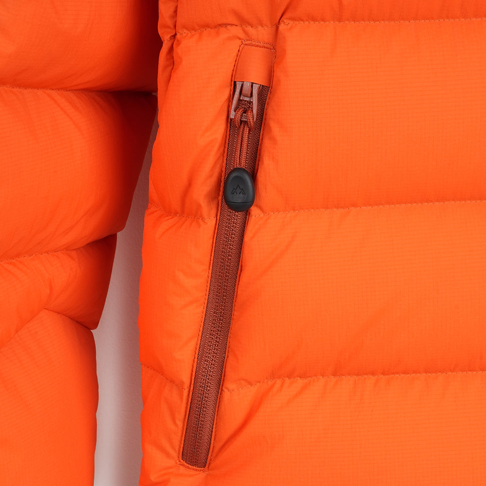 Mens Arktis III Down Hooded Jacket (Koi/Baked Clay)