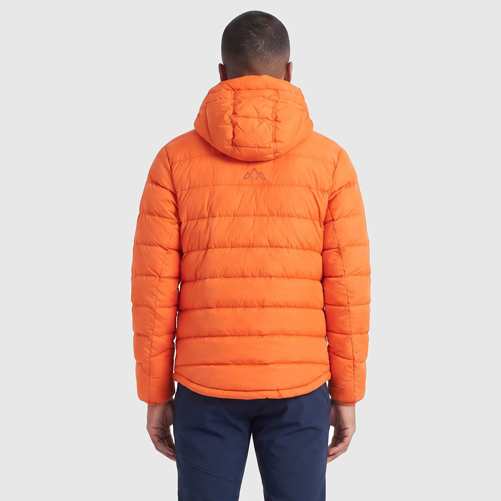 Mens Arktis III Down Hooded Jacket (Koi/Baked Clay) ✦AI