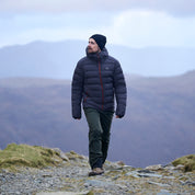 Fjern Mens Arktis III Down Hooded Jacket (Navy/Rust)