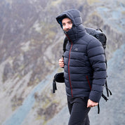 Fjern Mens Arktis III Down Hooded Jacket (Navy/Rust)