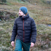 Fjern Mens Arktis III Down Hooded Jacket (Navy/Rust)