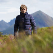 Fjern Mens Arktis III Down Hooded Jacket (Navy/Rust)