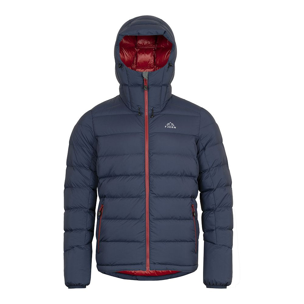 Fjern Mens Arktis III Down Hooded Jacket (Navy/Rust)