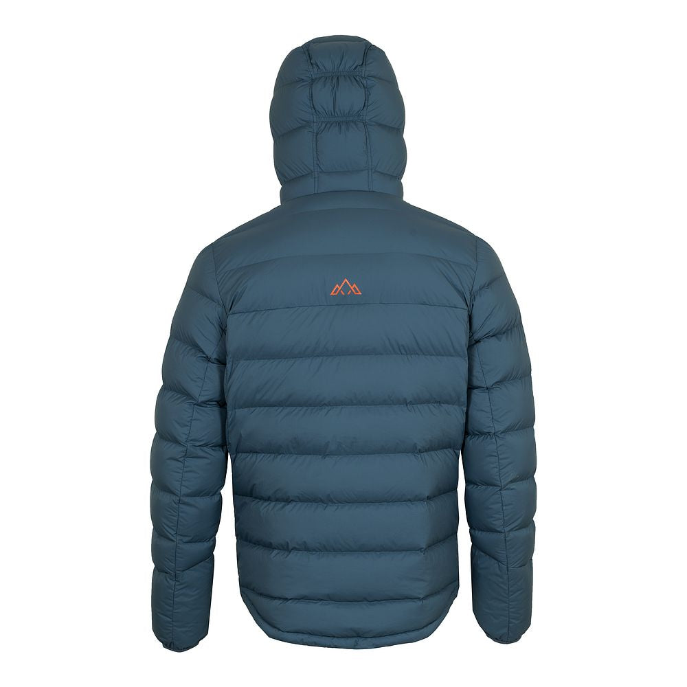 Fjern Mens Arktis III Down Hooded Jacket (Petrol/Orange)