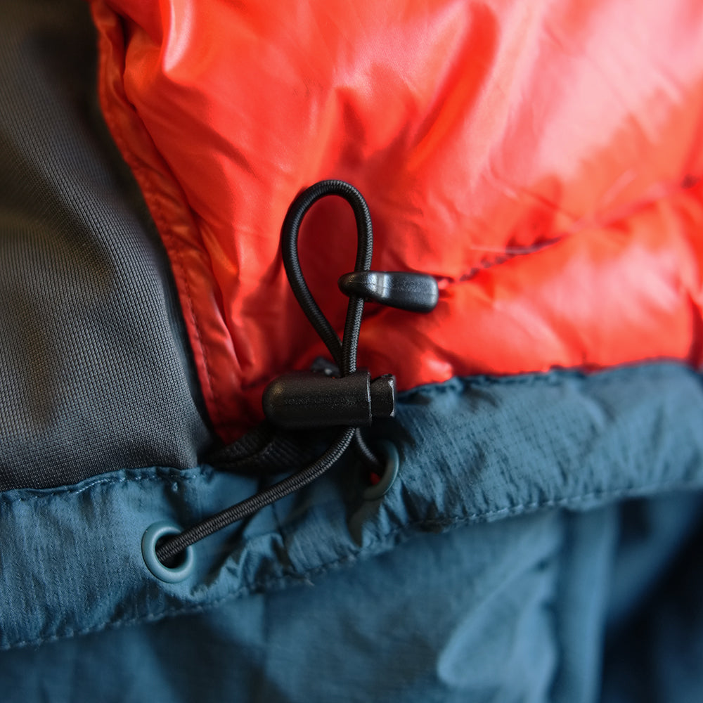 Fjern Mens Arktis III Down Hooded Jacket (Petrol/Orange)