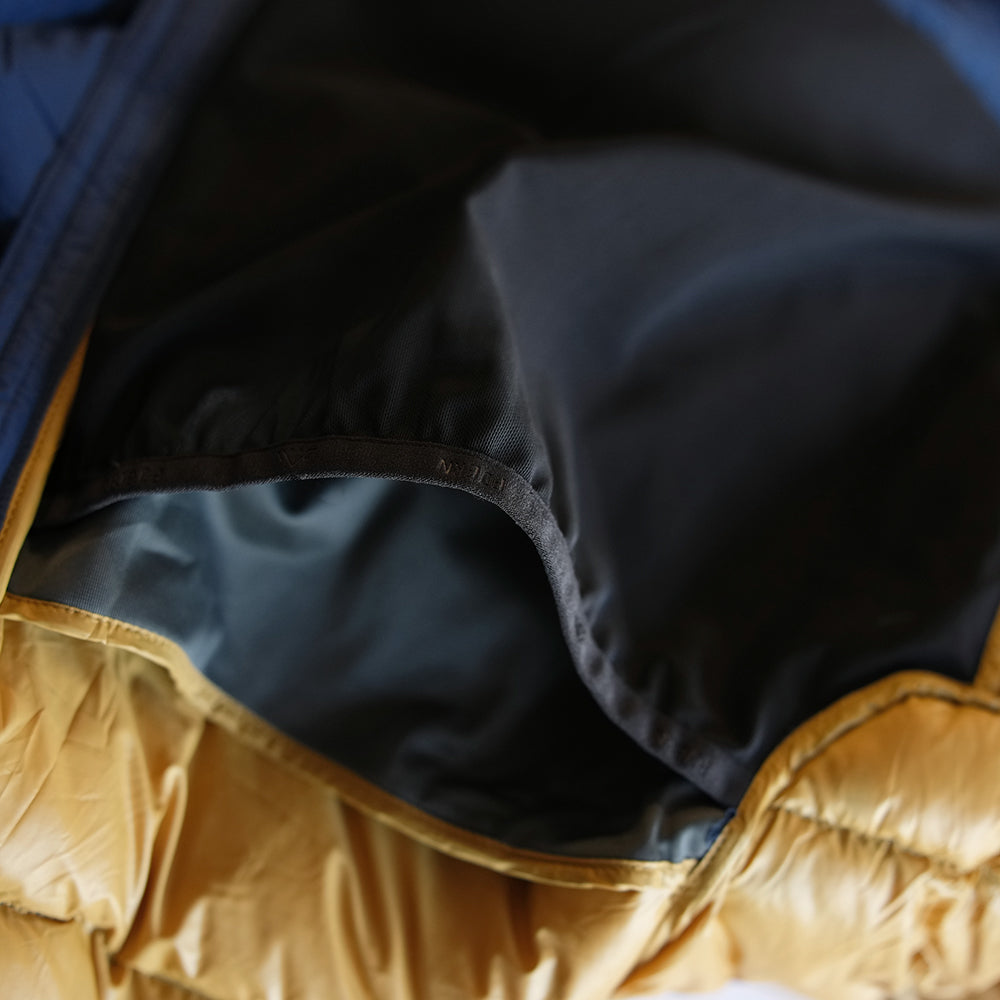 Fjern Mens Arktis III Down Hooded Jacket (Poseidon/Harvest Gold)