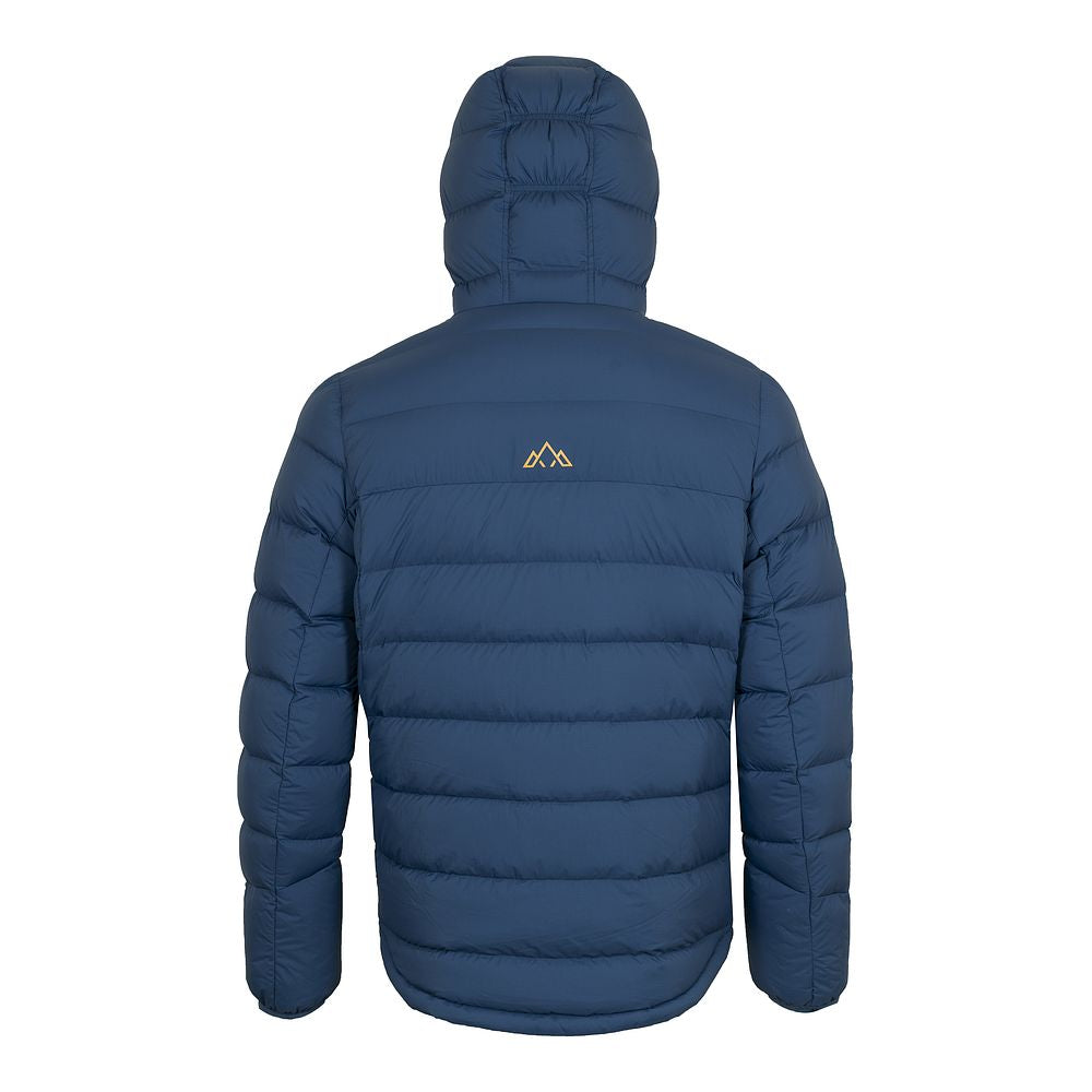 Fjern Mens Arktis III Down Hooded Jacket (Poseidon/Harvest Gold)