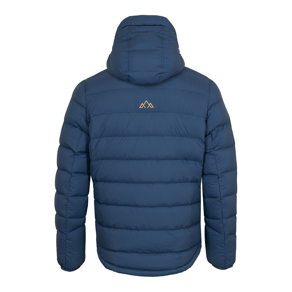 Fjern Mens Arktis III Down Hooded Jacket (Poseidon/Harvest Gold)
