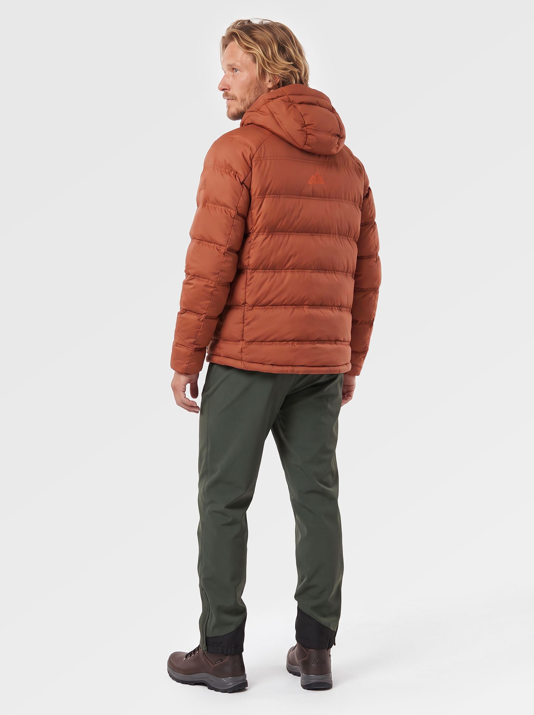 Mens Aska Waterproof Down Jacket (Baked Clay/Koi) ✦AI