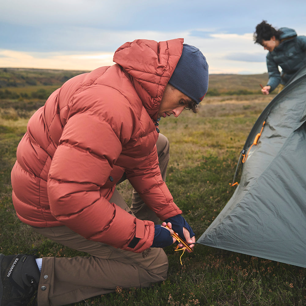 Mens Aska Waterproof Down Jacket (Baked Clay/Koi)