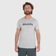 Mens Beyond Boundaries Merino Blend T-Shirt (Mist Grey Melange/Navy)