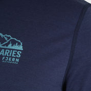 Mens Beyond Boundaries Merino Blend T-Shirt (Navy/Mineral Blue)