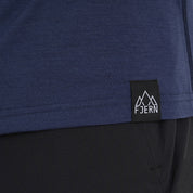 Mens Beyond Boundaries Merino Blend T-Shirt (Navy/Mineral Blue)