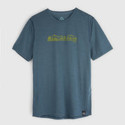 Mens Beyond Boundaries Merino Blend T-Shirt (Orion Blue/Lime)