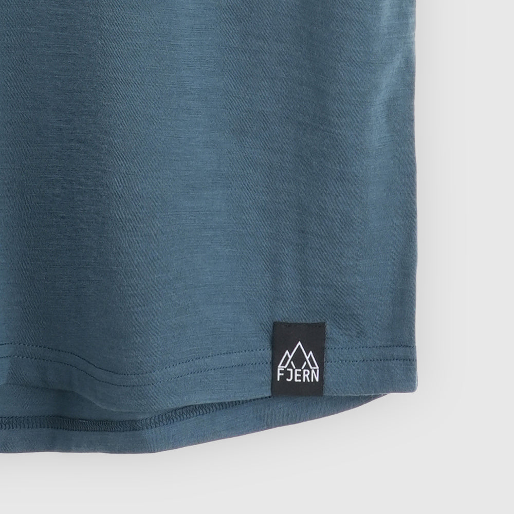 Mens Beyond Boundaries Merino Blend T-Shirt (Orion Blue/Lime)