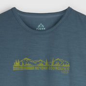 Mens Beyond Boundaries Merino Blend T-Shirt (Orion Blue/Lime)