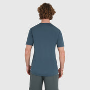 Mens Beyond Boundaries Merino Blend T-Shirt (Orion Blue/Lime)