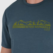 Mens Beyond Boundaries Merino Blend T-Shirt (Orion Blue/Lime)