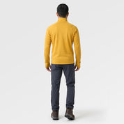 Mens Bresprekk II Half Zip Grid Fleece (Harvest Gold/Poseidon) ✦AI