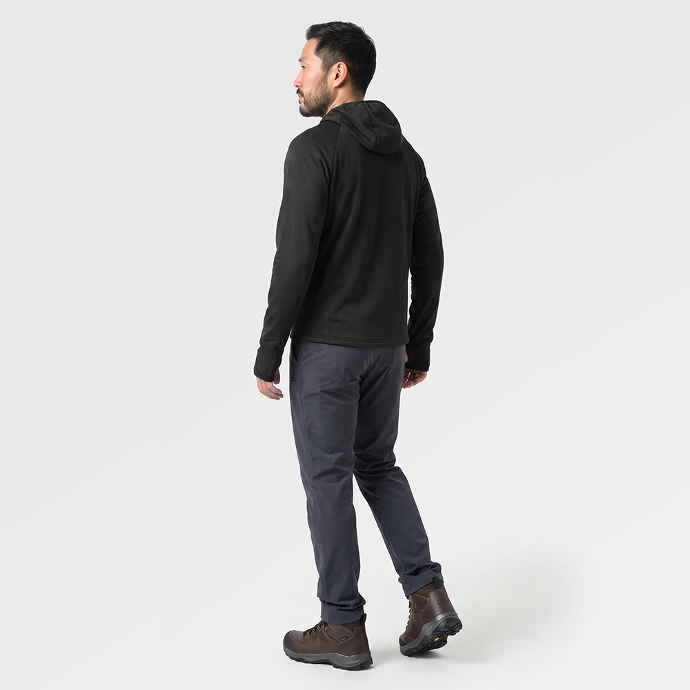 Mens Bresprekk II Hooded Full Zip Grid Fleece (Black/Storm) ✦AI