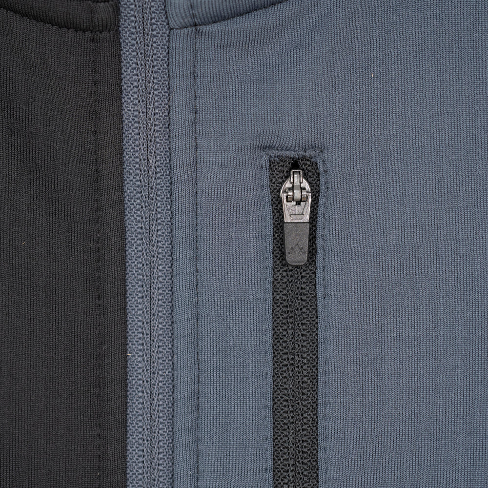 Mens Bresprekk II Hooded Full Zip Grid Fleece (Black/Storm)