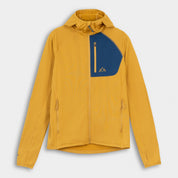 Mens Bresprekk II Hooded Full Zip Grid Fleece (Harvest Gold/Poseidon)
