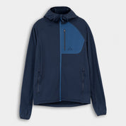 Mens Bresprekk II Hooded Full Zip Grid Fleece (Navy/Poseidon)