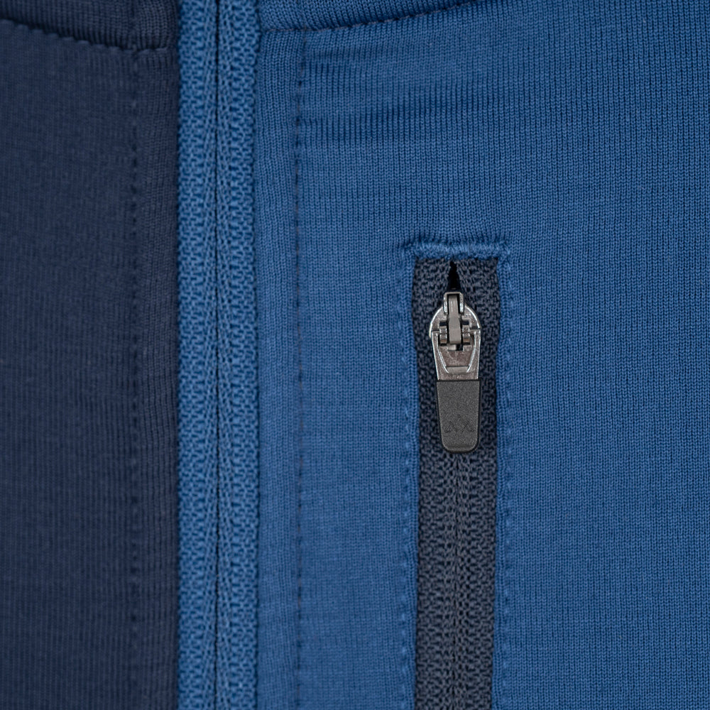 Mens Bresprekk II Hooded Full Zip Grid Fleece (Navy/Poseidon)