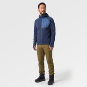 Mens Bresprekk II Hooded Full Zip Grid Fleece (Navy/Poseidon) ✦AI