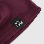 Mens Camping Merino Blend T-Shirt (Aubergine/Chalk)