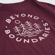 Mens Camping Merino Blend T-Shirt (Aubergine/Chalk)
