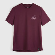 Mens Camping Merino Blend T-Shirt (Aubergine/Chalk)