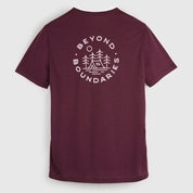 Mens Camping Merino Blend T-Shirt (Aubergine/Chalk)