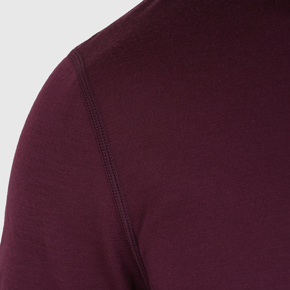 Mens Camping Merino Blend T-Shirt (Aubergine/Chalk)