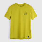 Mens Camping Merino Blend T-Shirt (Lime/Petrol)