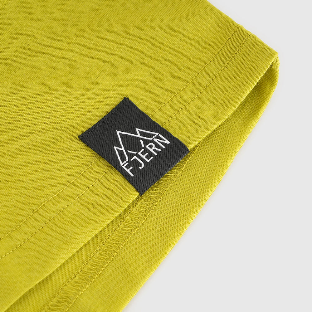Mens Camping Merino Blend T-Shirt (Lime/Petrol)