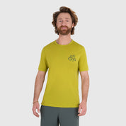 Mens Camping Merino Blend T-Shirt (Lime/Petrol)