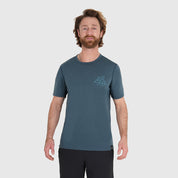Mens Camping Merino Blend T-Shirt (Orion Blue/Mineral Blue)