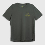 Mens Camping Merino Blend T-Shirt (Urban Chic/Lime)