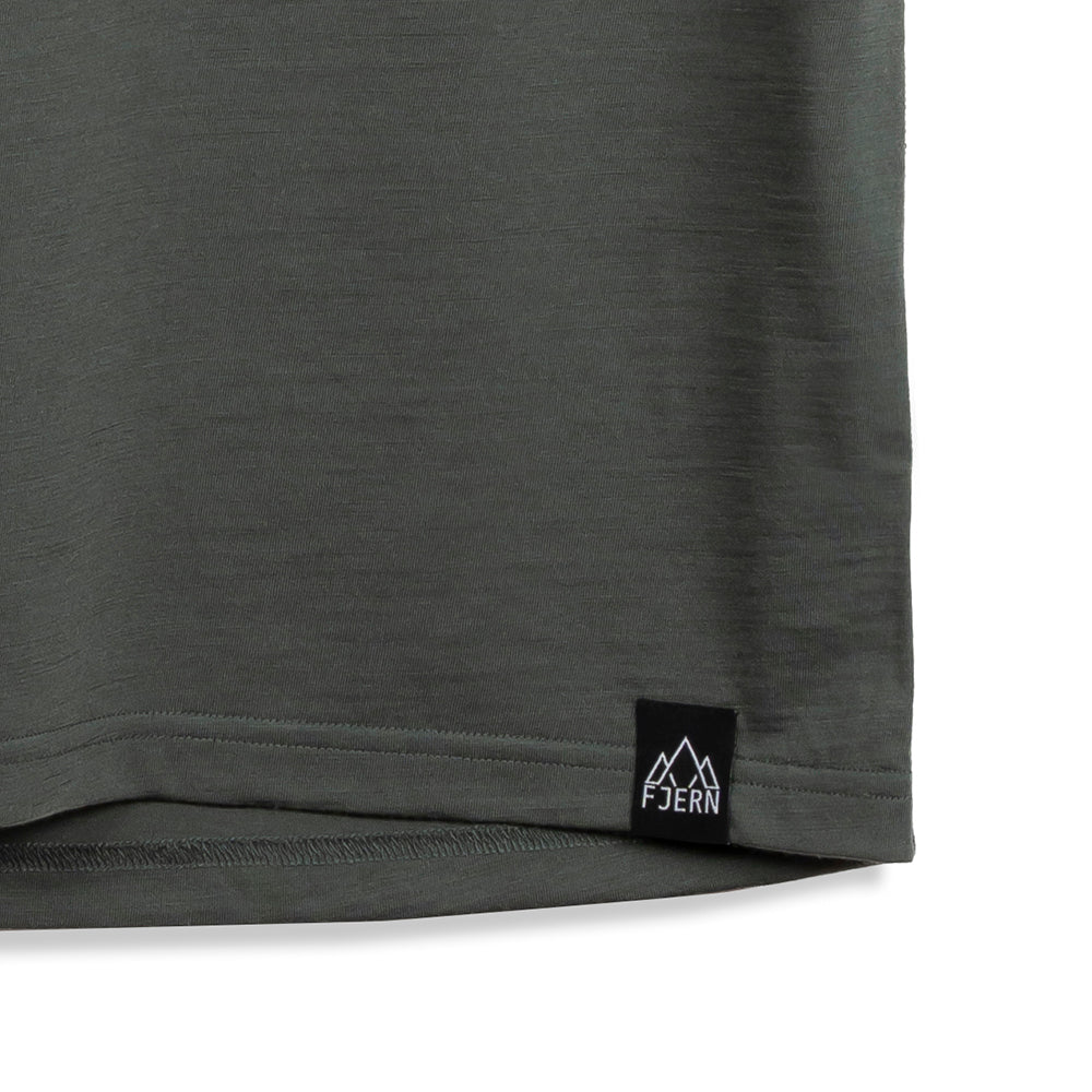 Mens Camping Merino Blend T-Shirt (Urban Chic/Lime)
