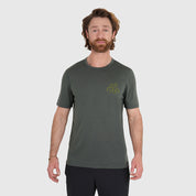 Mens Camping Merino Blend T-Shirt (Urban Chic/Lime)