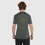 Mens Camping Merino Blend T-Shirt (Urban Chic/Lime)