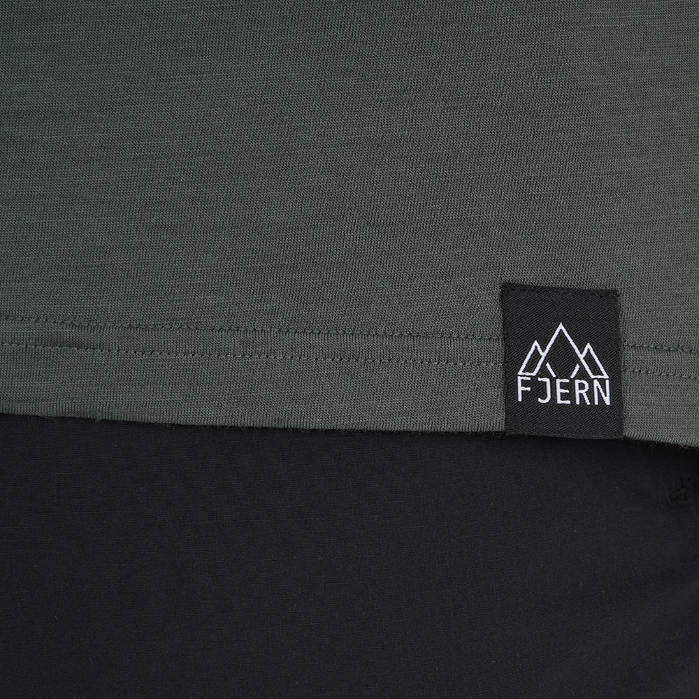Mens Camping Merino Blend T-Shirt (Urban Chic/Lime)